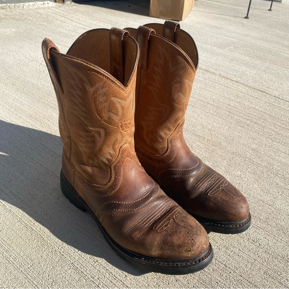 ARIAT men’s sierra saddle steel toe work boots